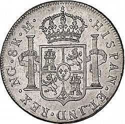 Large Reverse for 8 Reales 1792 coin
