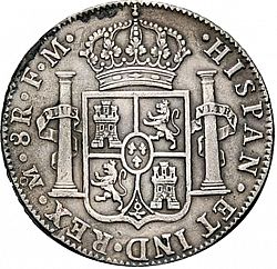 Large Reverse for 8 Reales 1793 coin