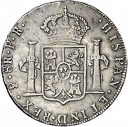 Large Reverse for 8 Reales 1793 coin