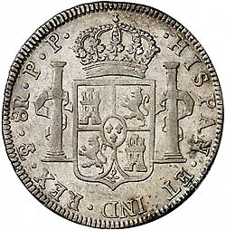 Large Reverse for 8 Reales 1795 coin