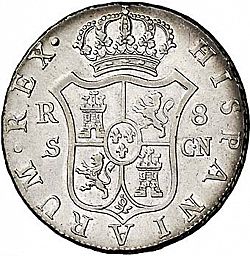 Large Reverse for 8 Reales 1798 coin