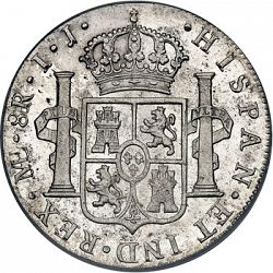 Large Reverse for 8 Reales 1800 coin