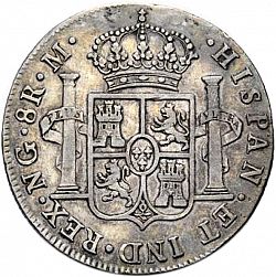 Large Reverse for 8 Reales 1801 coin