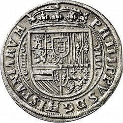 Large Obverse for 8 Reales 1586 coin