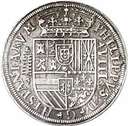 Large Obverse for 8 Reales 1588 coin