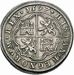 Large Reverse for 8 Reales 1597 coin