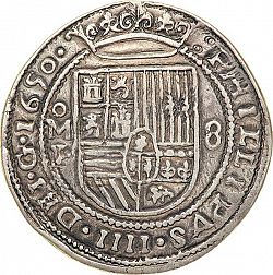 Large Obverse for 8 Reales 1650 coin