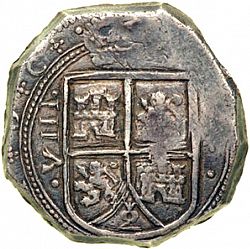 Large Obverse for 8 Reales 1651 coin