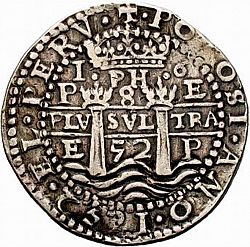 Large Obverse for 8 Reales 1652 coin