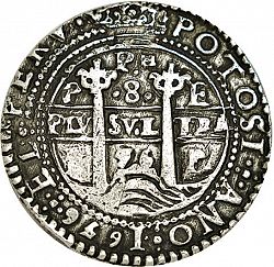 Large Obverse for 8 Reales 1656 coin
