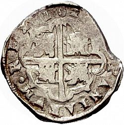 Large Reverse for 8 Reales 1623 coin