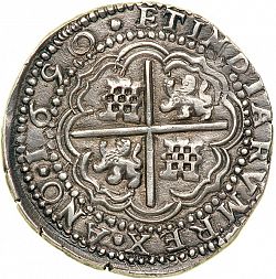 Large Reverse for 8 Reales 1650 coin