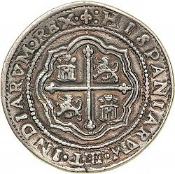 Large Reverse for 8 Reales 1650 coin
