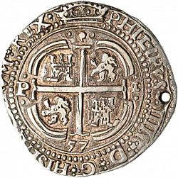 Large Reverse for 8 Reales 1657 coin