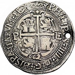 Large Reverse for 8 Reales 1662 coin