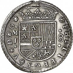 Large Obverse for 8 Reales 1714 coin