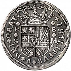 Large Obverse for 8 Reales 1718 coin