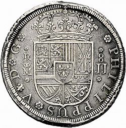 Large Obverse for 8 Reales 1728 coin