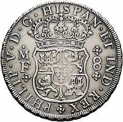 Large Obverse for 8 Reales 1734 coin