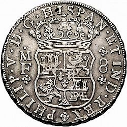 Large Obverse for 8 Reales 1739 coin