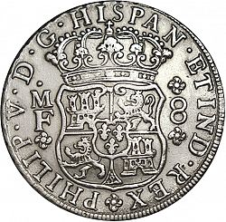 Large Obverse for 8 Reales 1743 coin