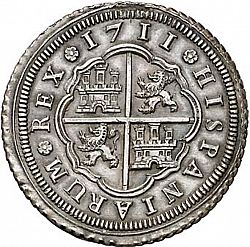 Large Reverse for 8 Reales 1711 coin