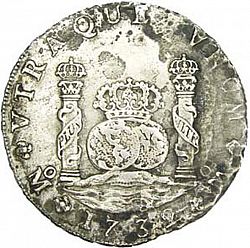 Large Reverse for 8 Reales 1732 coin