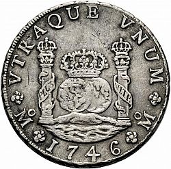 Large Reverse for 8 Reales 1746 coin