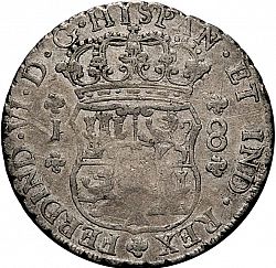 Large Obverse for 8 Reales 1754 coin