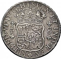 Large Obverse for 8 Reales 1758 coin