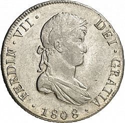 Large Obverse for 8 Reales 1808 coin