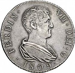 Large Obverse for 8 Reales 1809 coin
