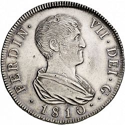 Large Obverse for 8 Reales 1810 coin