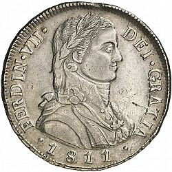Large Obverse for 8 Reales 1811 coin