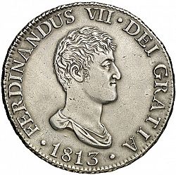 Large Obverse for 8 Reales 1813 coin
