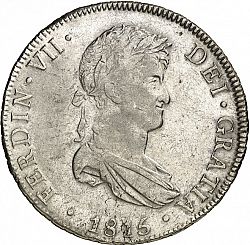 Large Obverse for 8 Reales 1815 coin