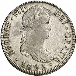 Large Obverse for 8 Reales 1825 coin