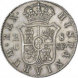Large Reverse for 8 Reales 1809 coin