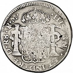 Large Reverse for 8 Reales 1812 coin