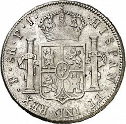 Large Reverse for 8 Reales 1815 coin