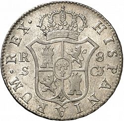 Large Reverse for 8 Reales 1816 coin
