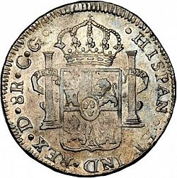 Large Reverse for 8 Reales 1819 coin