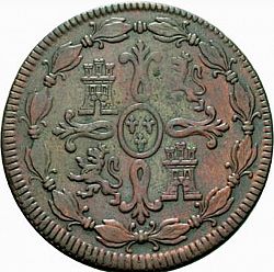Large Reverse for 8 Maravedies 1772 coin