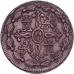 Large Reverse for 8 Maravedies 1776 coin