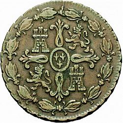 Large Reverse for 8 Maravedies 1778 coin