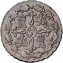 Large Reverse for 8 Maravedies 1785 coin