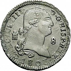 Large Obverse for 8 Maravedies 1803 coin