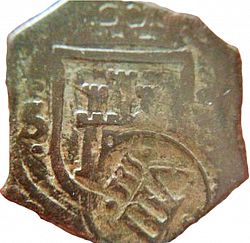 Large Obverse for 8 Maravedies 1641 coin