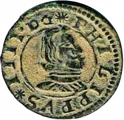 Large Obverse for 8 Maravedies 1662 coin