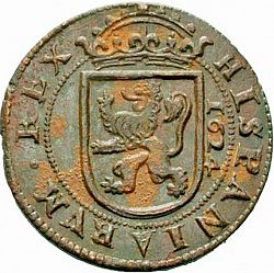 Large Reverse for 8 Maravedies 1624 coin